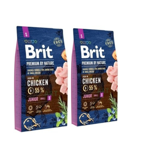 Brit Premium By Nature Junior S met Kip 2x8kg