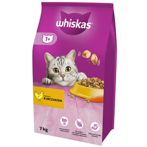 WHISKAS Droog Kattenvoer 1+ met Kip 7kg