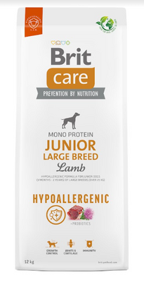 BRIT CARE Hond Hypoallergeen Junior Lam Grote Rassen 2x12kg