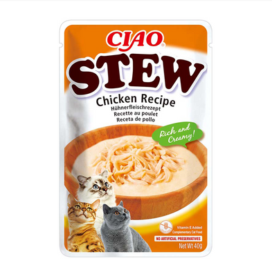 INABA Cat Ciao Stoof - romig kattenvoer met kipsmaak 40g