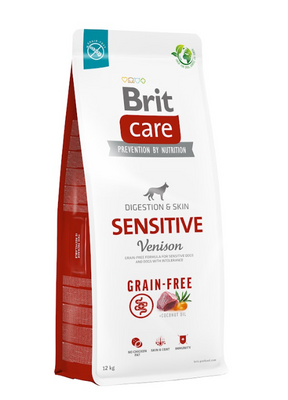 BRIT CARE Graanvrij Gevoelig Wild 12kg + GRATIS een verrassing voor je hond!