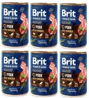 Brit Premium By Nature Varkensvlees met luchtpijp 6x400g