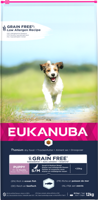 Eukanuba Puppy&Junior Small/Medium Grain Free Salmon 2x12kg