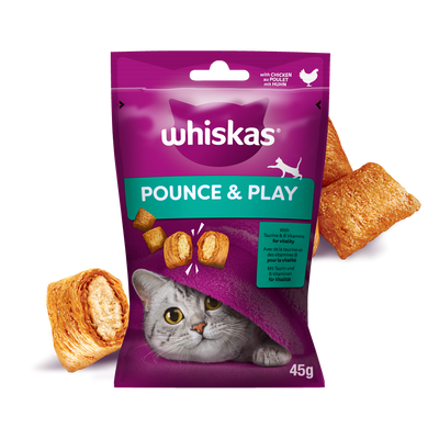 WHISKAS Energie en Vitaliteit 45g kattensnoepje, met kip