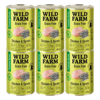WILD FARM Premium Graanvrij Kip en Sproten 6x400g - graanvrij kattenvoer