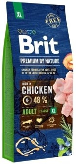 Brit Premium By Nature Adult XL met Kip 15kg + GRATIS een verrassing voor je hond!