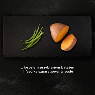 SHEBA blikje 400 g Nature's Collection - volledig natvoer voor volwassen katten, met zalm gegarneerd met yam en sperziebonen, in saus