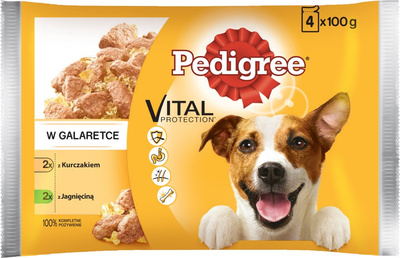Pedigree Vital Protection Adult Hondenvoer Lam & Kip Gelei 4x100g