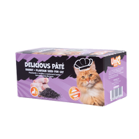 UNIQ PETS Nat kattenvoer ROYAL RABBIT konijnenpastei met lancetzaad 30 g x 8 st