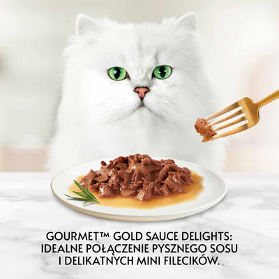 Purina Gourmet Gold Sauce Delight met Rundvlees 85g