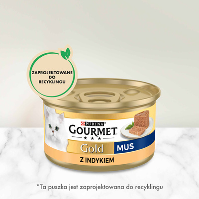 Purina Gourmet Gold Mousse met kalkoen 85g