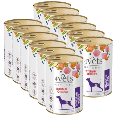 Dolina Noteci 4Vets Maag-Darm-Lever voor Honden 12x400g