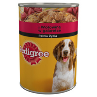 Pedigree Natvoer voor Volwassen Honden met Rundvlees Jellied Blik 400g