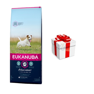 Eukanuba Adult Small Breed Chicken 15kg + GRATIS een verrassing voor je hond!