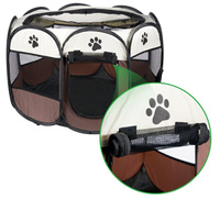 Opvouwbare hondenkrat kattenkrat - bruin 91x91x58cm