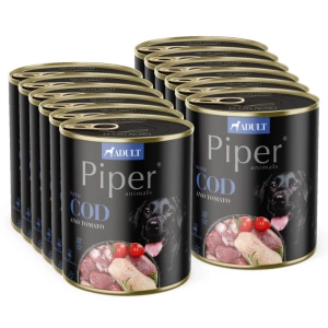 DOLINA NOTECI Piper voor honden met kabeljauw en tomaat 12x800g