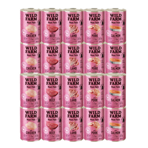WILD FARM Pate 20x400g - glutenvrij kattenvoer MIX