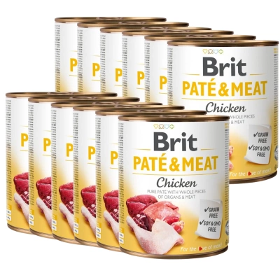 Brit Pate & Vlees met Kip 12x800g