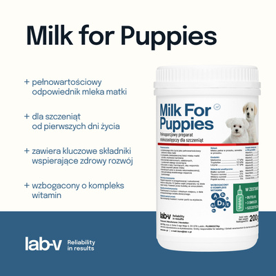 LAB-V Melk Voor Puppy's 200g-Set met fles en spenen