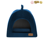 RECOBED hondenkrat Welurove marineblauw S 40x40cm