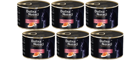 Dolina Noteci Premium voor katten rijk aan zalm 6x185g