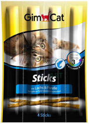 GIMCAT Sticks zalm en forel cabanas voor katten 4 stuks