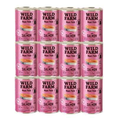 WILD FARM Pate Zalm 12x400g - glutenvrij kattenvoer