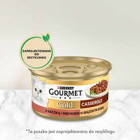 Purina Gourmet Gold Eend en Kalkoen in Saus 85g