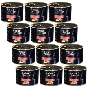 Dolina Noteci Premium voor katten rijk aan zalm 12x185g