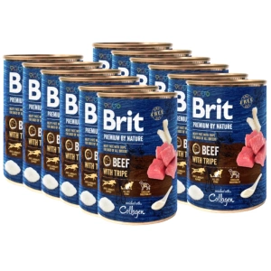 Brit Premium By Nature Rundvlees met Pens 12x400g 