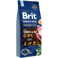 Brit Premium By Nature Light met kalkoen en haver 2x15kg