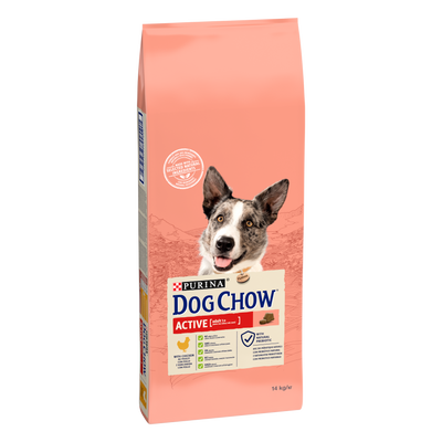 Purina Dog Chow Active Adult met Kip 2x14kg