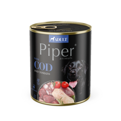 DOLINA NOTECI Piper voor honden met kabeljauw en tomaat 6x800g