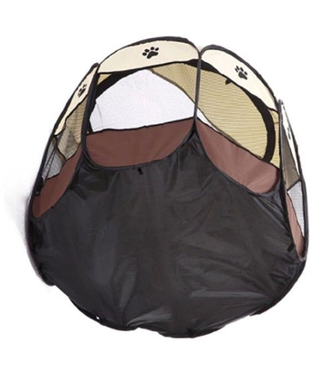 Opvouwbare hondenkrat kattenkrat - bruin 91x91x58cm