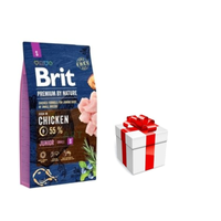 Brit Premium By Nature Junior S met Kip 8kg + GRATIS een verrassing voor je hond!