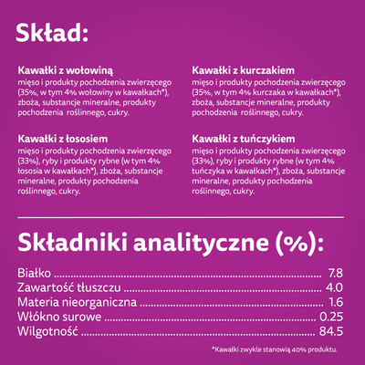 WHISKAS Adult Zakjes 40 x 85 g Gemengde smaken - natvoer voor volwassen katten in gelei (vleeswaren met: rund, kip, zalm, tonijn)
