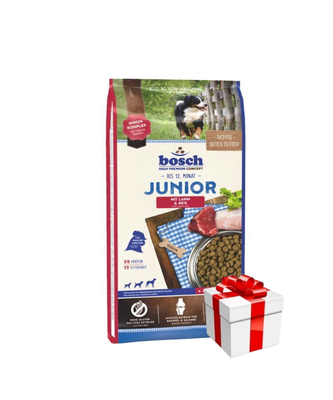 BOSCH Junior Lamb & Rice 15kg + GRATIS een verrassing voor je hond!