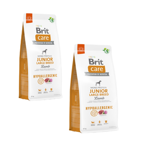 BRIT CARE Hond Hypoallergeen Junior Lam Grote Rassen 2x12kg