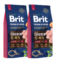 Brit Premium By Nature Junior L met Kip 2x15kg