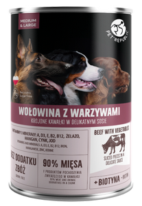 PetRepublic Rundvlees- en Groenteschijfjes in Fijne Saus 1250g