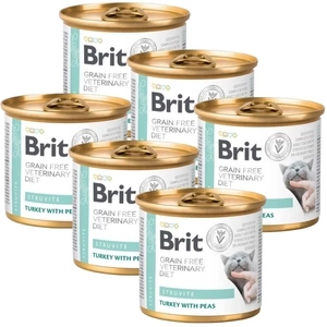 Brit Grain Free Veterinary Diet Katten Struvite Kalkoen met Erwten 6x200g