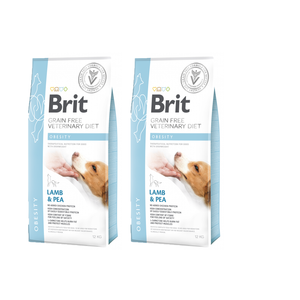 Brit Grain Free Veterinary Diet Hond Obesitas Lam Met Erwten 2x12kg