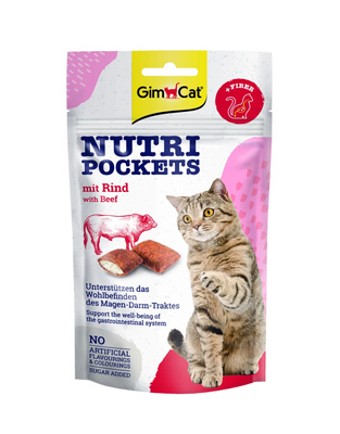 GIMCAT NUTRI POCKETS Rundvleessnack 60g