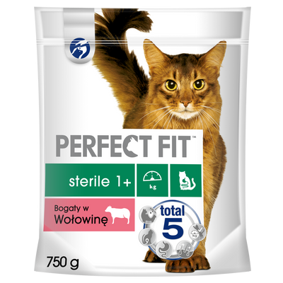 PERFECT FIT (Steriel 1+) 750g Runderrijk droogvoer voor katten na sterilisatie