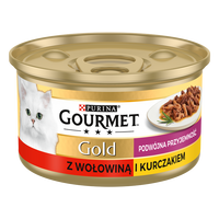 Purina Gourmet Gold met Rundvlees en Kip in Saus 85g