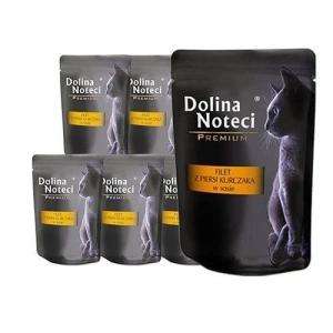 Dolina Noteci Premium voor Katten Kippenborstfilet in Saus 10x85g