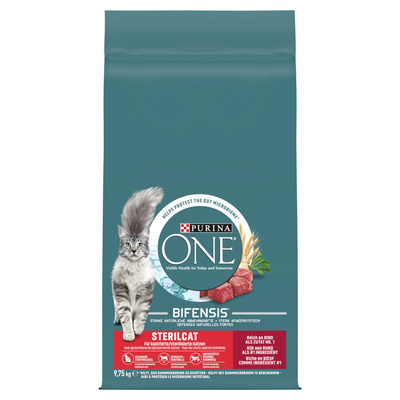 Purina One Sterilcat Rijk aan Rundvlees en Tarwe 9.75kg