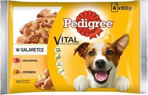 Pedigree Natvoer voor Volwassen Honden (Rundvlees, Gevogelte) 4x100g