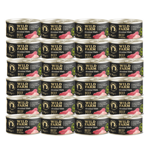 WILD FARM Filets Rund & Kip 24x70g - graanvrij nat kattenvoer in bouillon