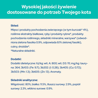 CAT CHOW Haarbal Kattenvoer met Kip en Groene Bonen in Saus 85g - 20 SIZEN + 6 GRATIS !!! + Groominghandschoen - Cat Chow GRATIS